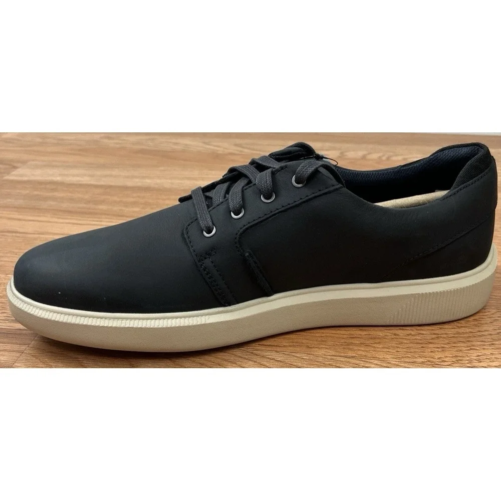 Clarks Brodin Seam Leather Sneakers Navy Blue Men's Size 11.5 NEW